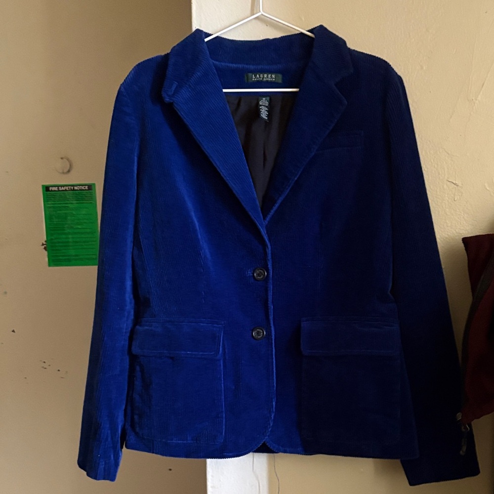 Lauren Ralph Lauren Deep Navy Corduroy Blazer